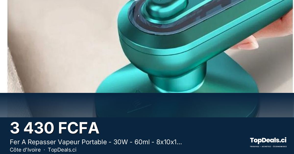 Aperçu du partage – Fer A Repasser Vapeur Portable - 30W - 60ml - 8x10x17cm