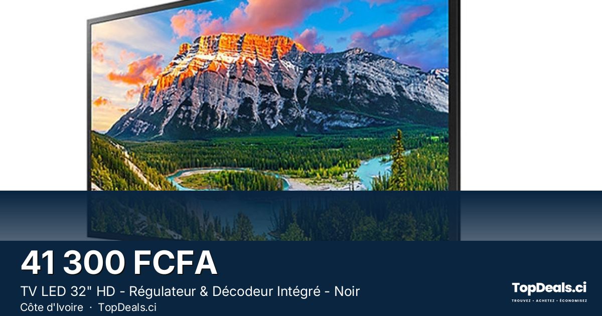 Aperçu du partage – TV LED 32" HD - Régulateur & Décodeur Intégré - Noir