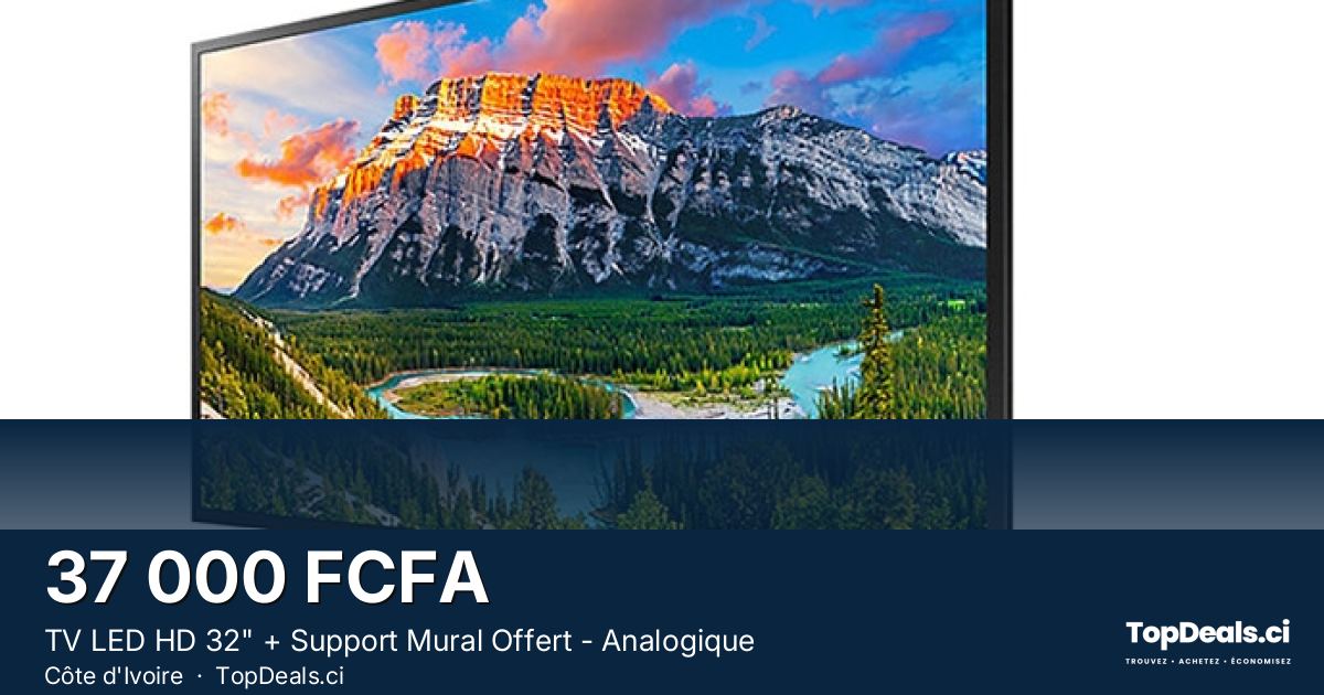 Aperçu du partage – TV LED HD 32" + Support Mural Offert - Analogique