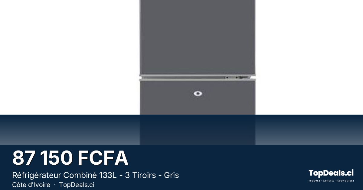 Aperçu du partage – Réfrigérateur Combiné 133L - 3 Tiroirs - Gris