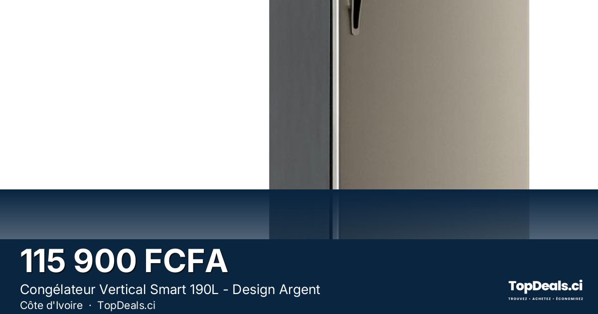 Aperçu du partage – Congélateur Vertical Smart 190L - Design Argent