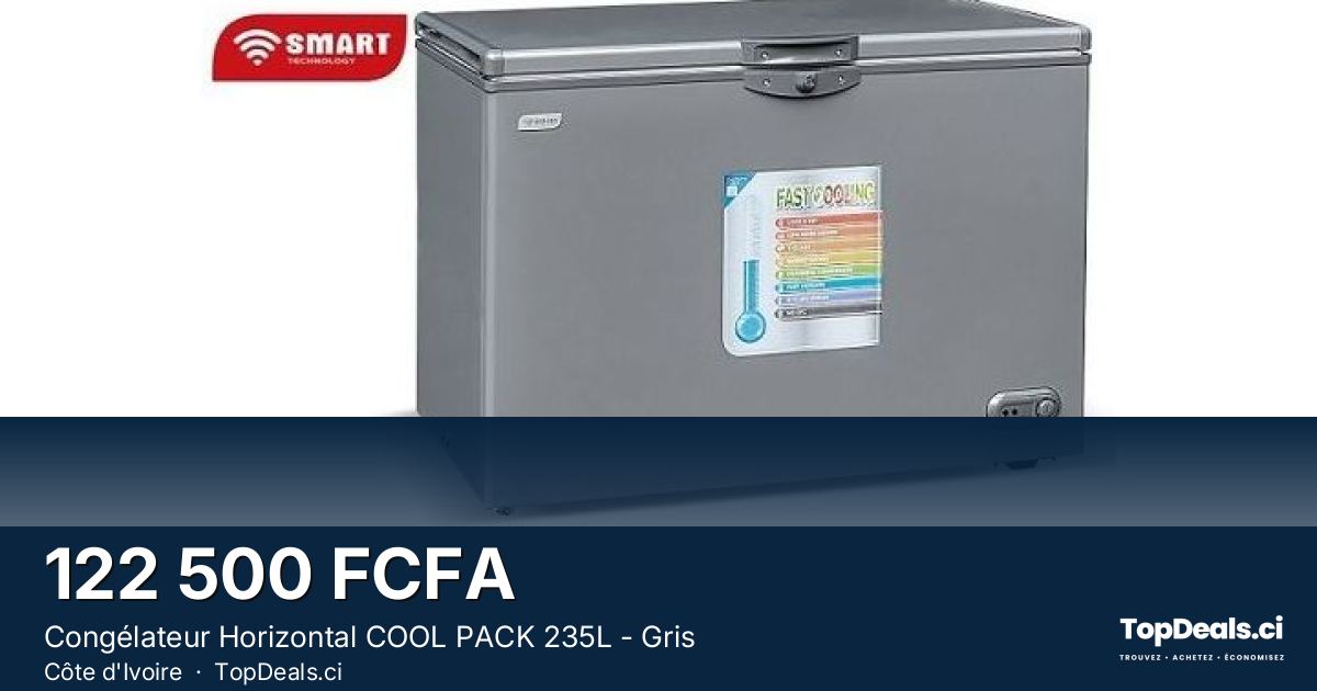 Aperçu du partage – Congélateur Horizontal COOL PACK 235L - Gris