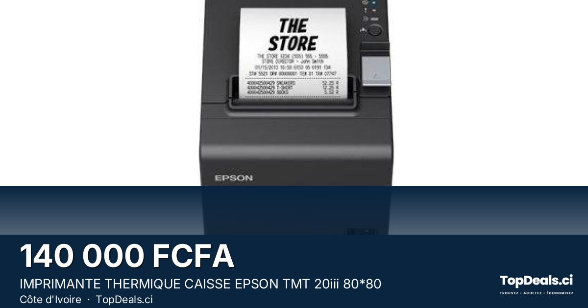 Aperçu du partage – IMPRIMANTE THERMIQUE CAISSE EPSON TMT 20iii 80*80