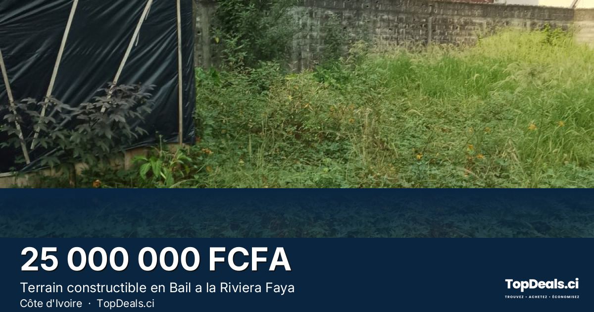 Aperçu du partage – Terrain constructible en Bail a la Riviera Faya