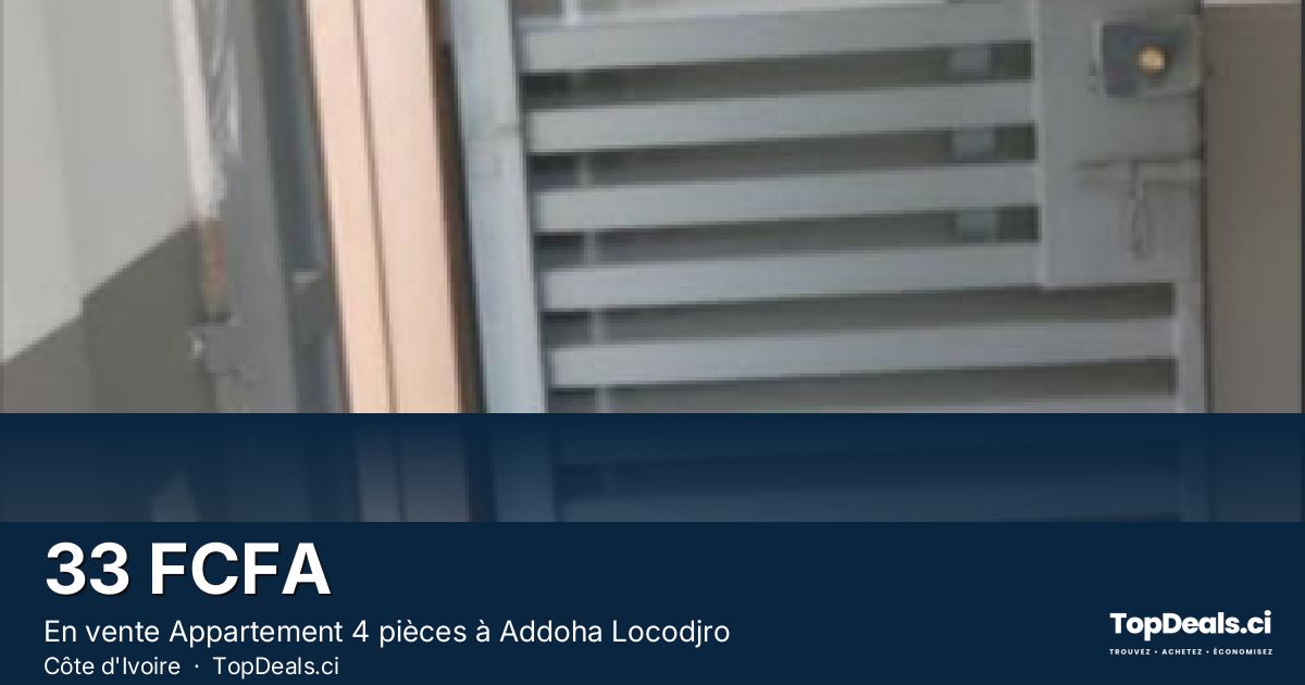 Aperçu du partage – En vente Appartement 4 pièces à Addoha Locodjro