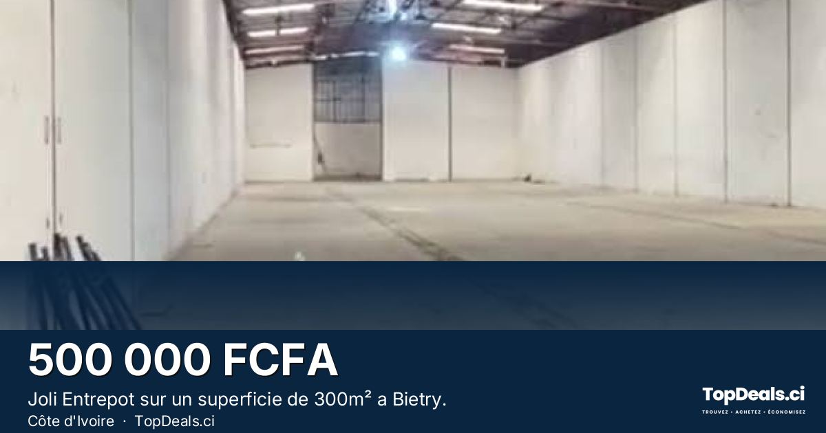 Aperçu du partage – Joli Entrepot sur un superficie de 300m² a Bietry.
