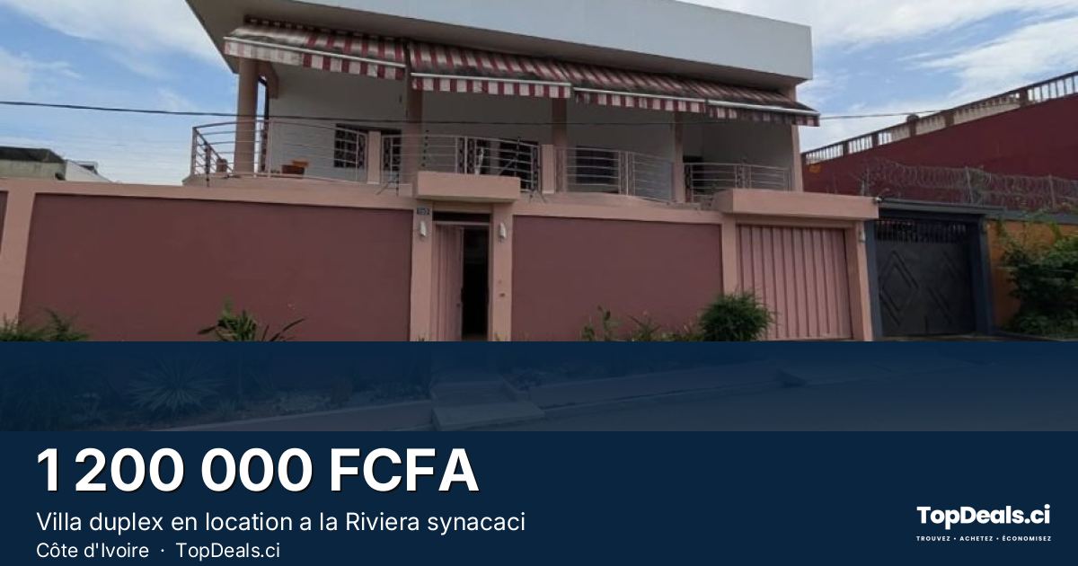 Aperçu du partage – Villa duplex en location a la Riviera synacaci