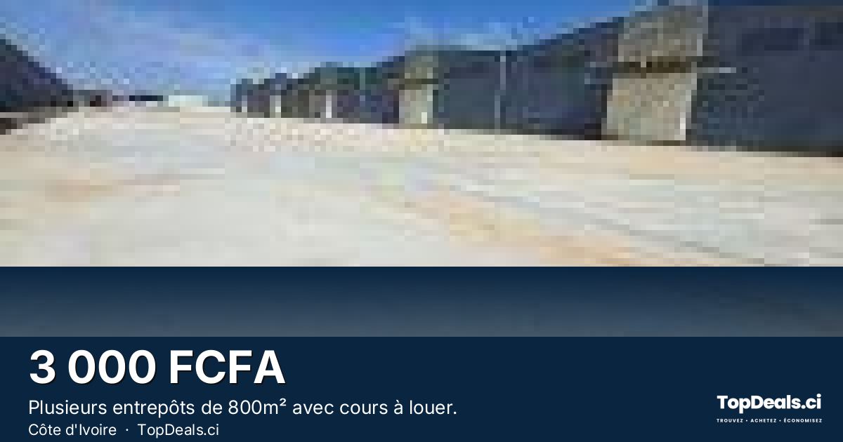 Aperçu du partage – Plusieurs entrepôts de 800m² avec cours à louer.