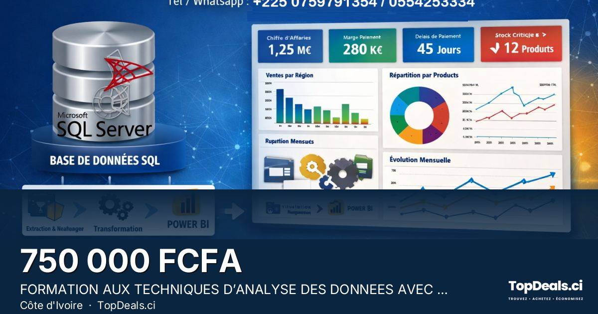 Aperçu du partage – FORMATION AUX TECHNIQUES D’ANALYSE DES DONNEES AVEC MICROSOFT SQL ET POWER BI