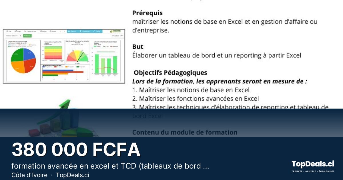 Aperçu du partage – formation avancée en excel et TCD (tableaux de bord et reporting)