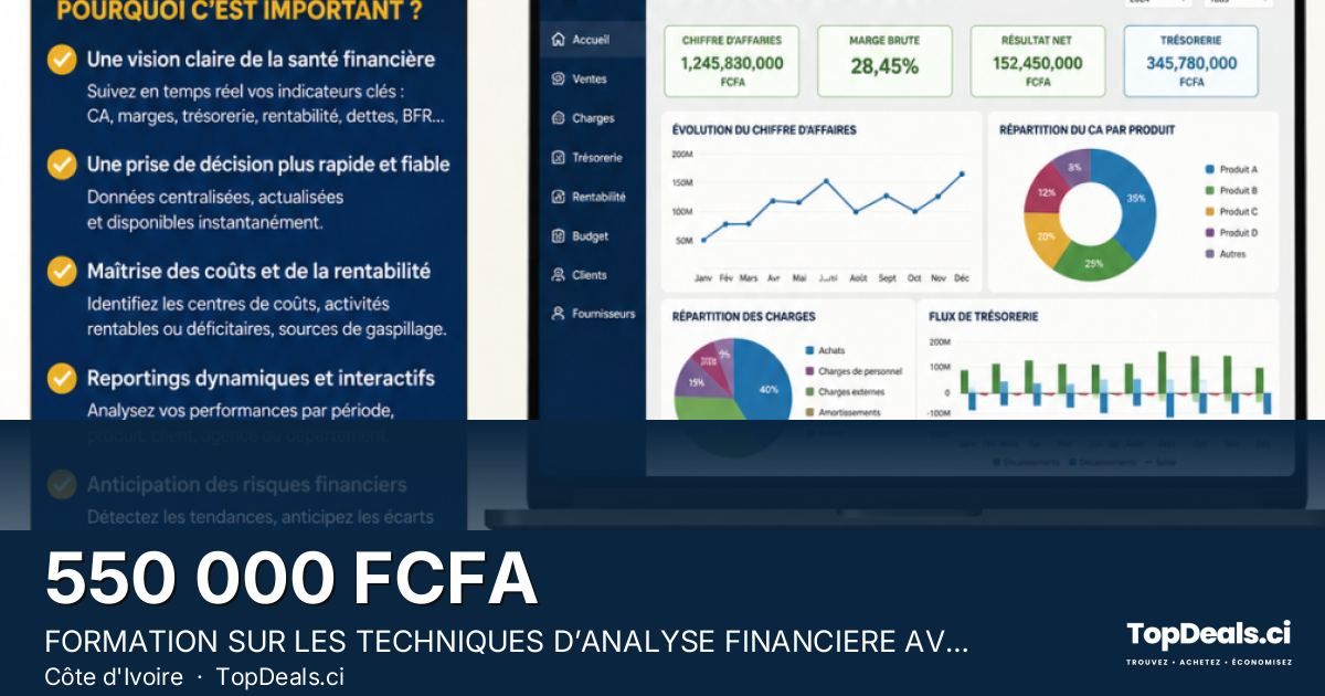 Aperçu du partage – FORMATION SUR LES TECHNIQUES D’ANALYSE FINANCIERE AVEC POWER BI