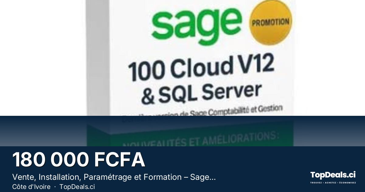 Aperçu du partage – Vente, Installation, Paramétrage et Formation – Sage 100 Cloud V12 Server