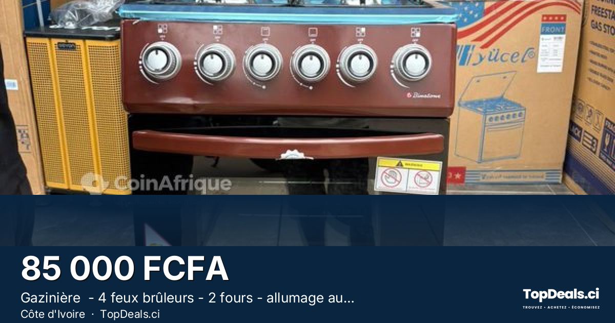 Aperçu du partage – Gazinière  - 4 feux brûleurs - 2 fours - allumage automatiq