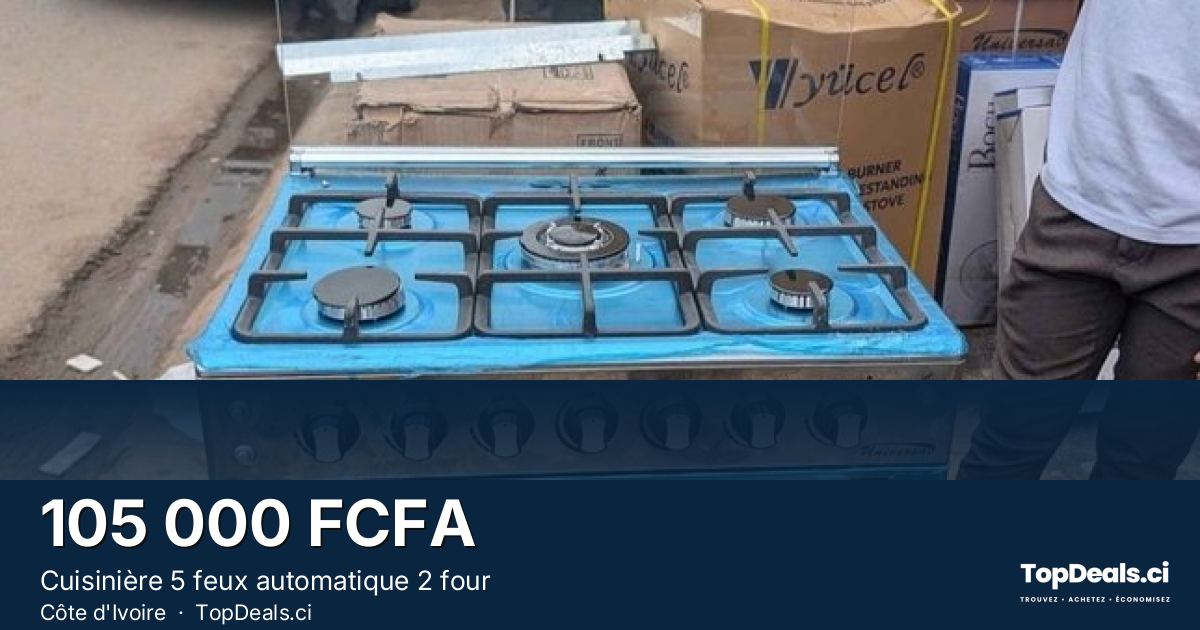 Aperçu du partage – Cuisinière 5 feux automatique 2 four
