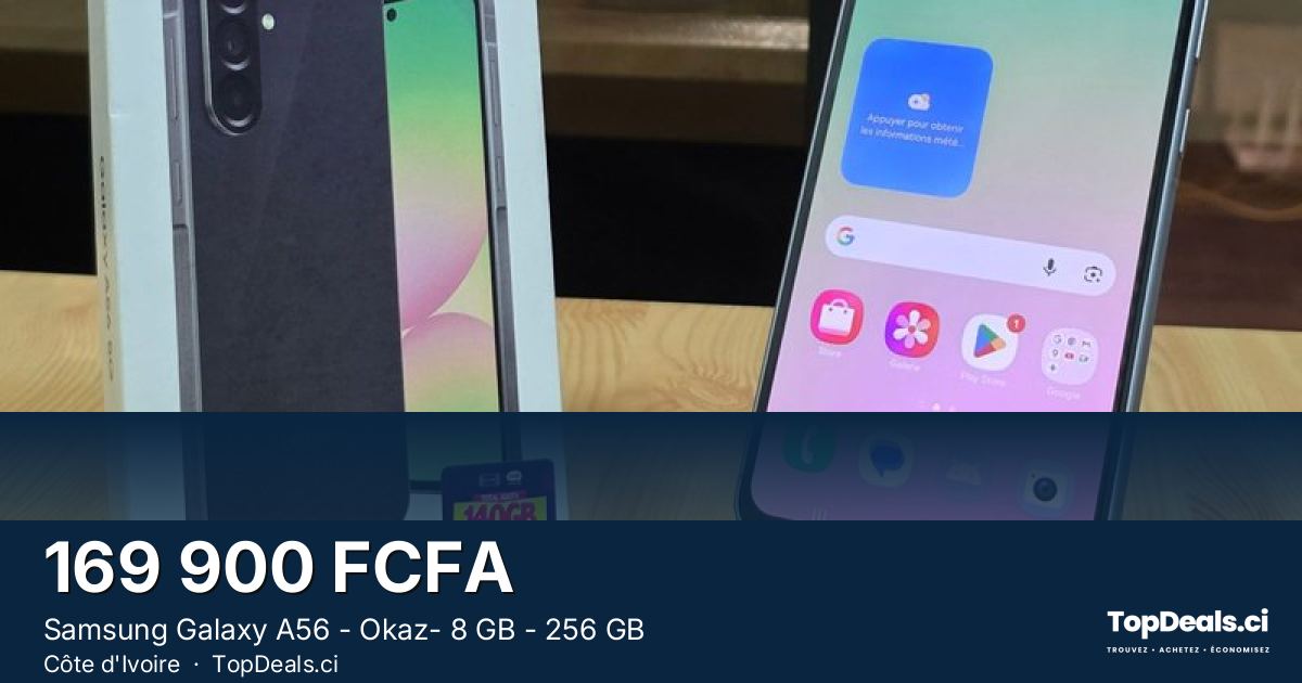 Aperçu du partage – Samsung Galaxy A56 - Okaz- 8 GB - 256 GB