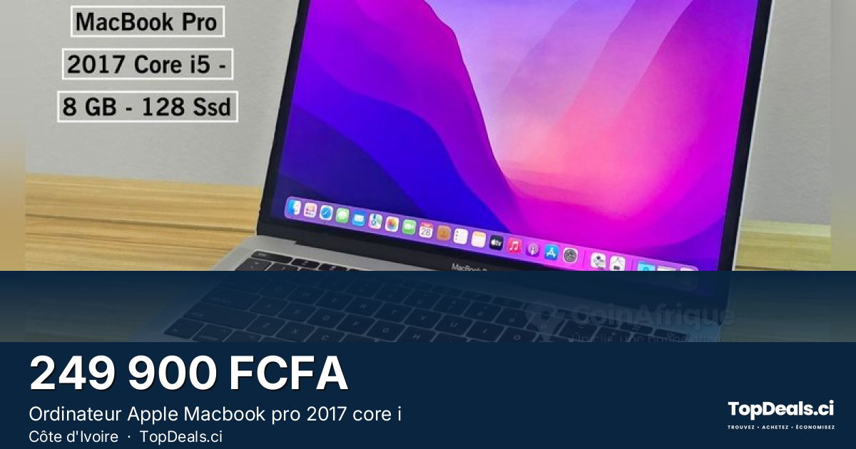 Aperçu du partage – Ordinateur Apple Macbook pro 2017 core i