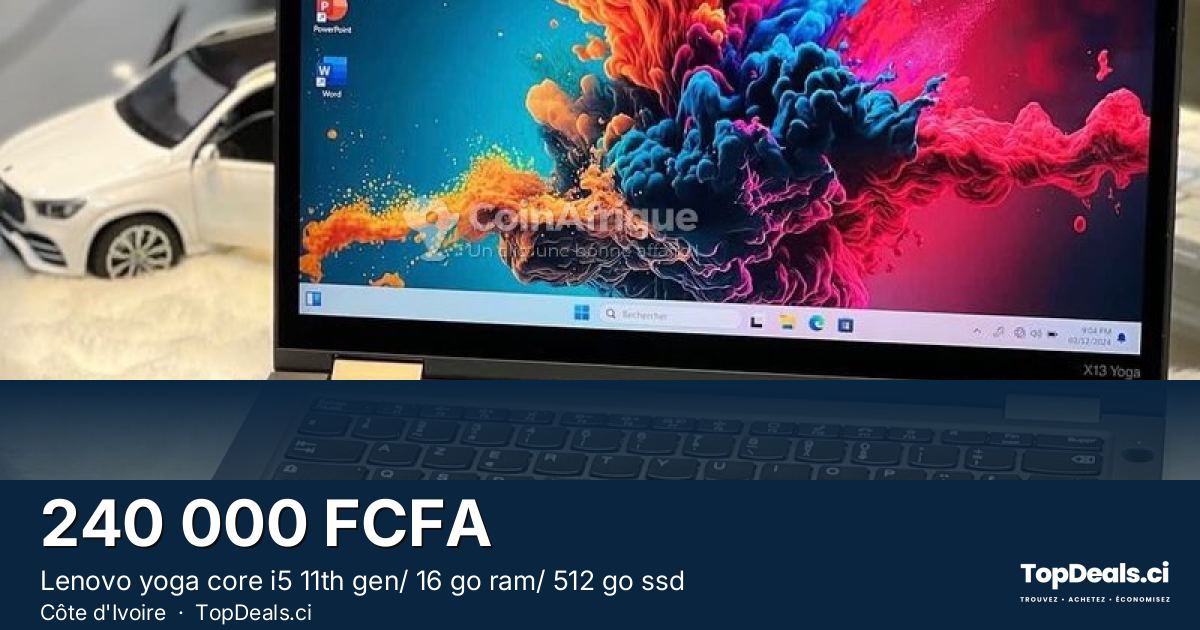 Aperçu du partage – Lenovo yoga core i5 11th gen/ 16 go ram/ 512 go ssd