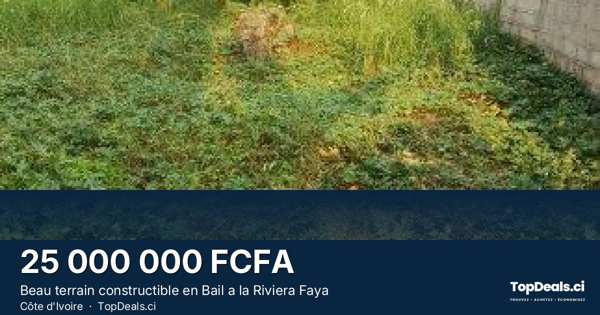 Aperçu du partage – Beau terrain constructible en Bail a la Riviera Faya