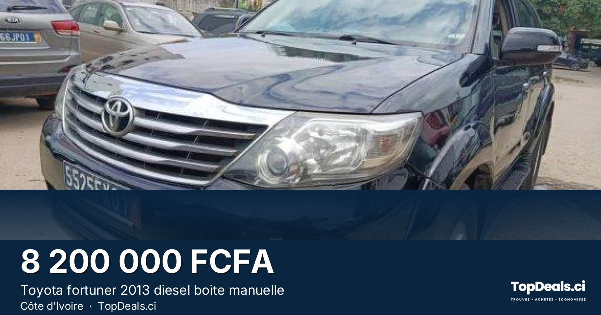Aperçu du partage – Toyota fortuner 2013 diesel boite manuelle