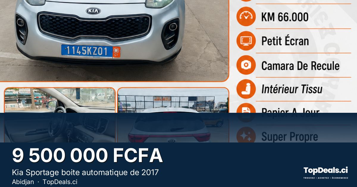 Aperçu du partage – Kia Sportage boite automatique de 2017