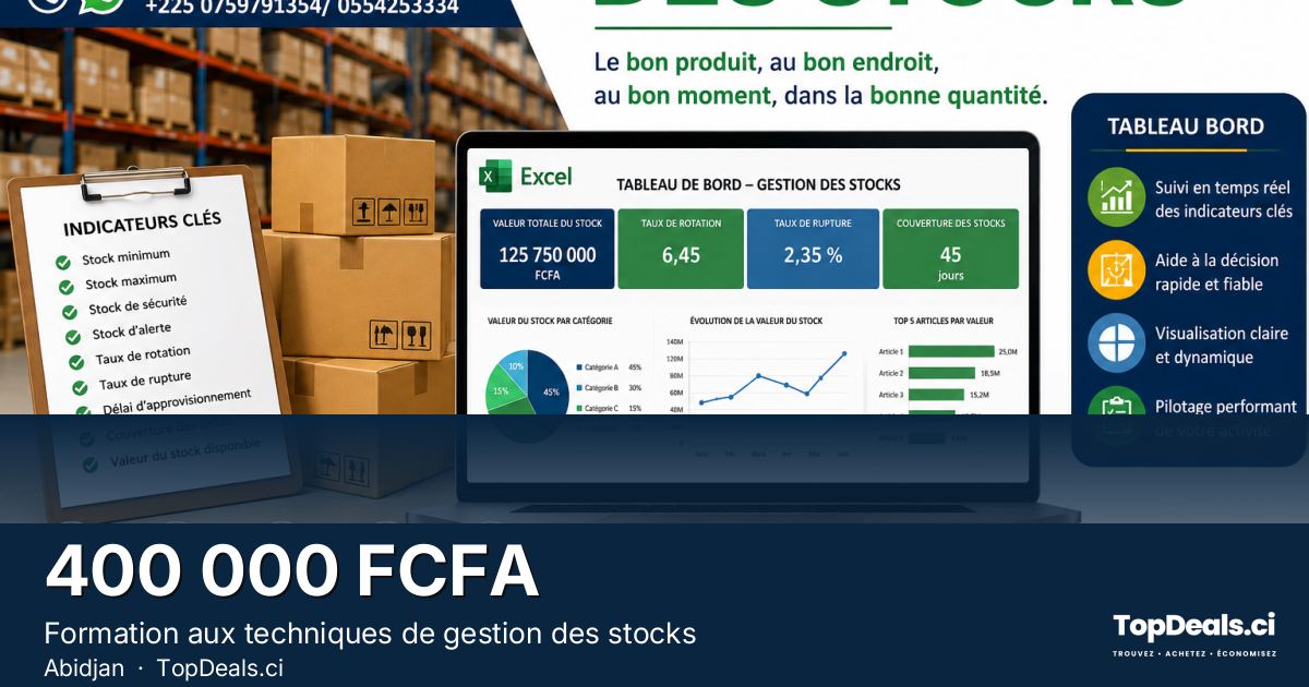 Aperçu du partage – Formation aux techniques de gestion des stocks