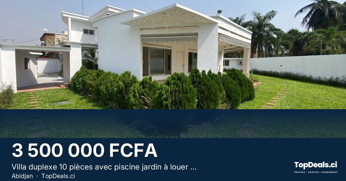 Aperçu du partage – Villa duplexe 10 pièces avec piscine jardin à louer au 2 platx vallon