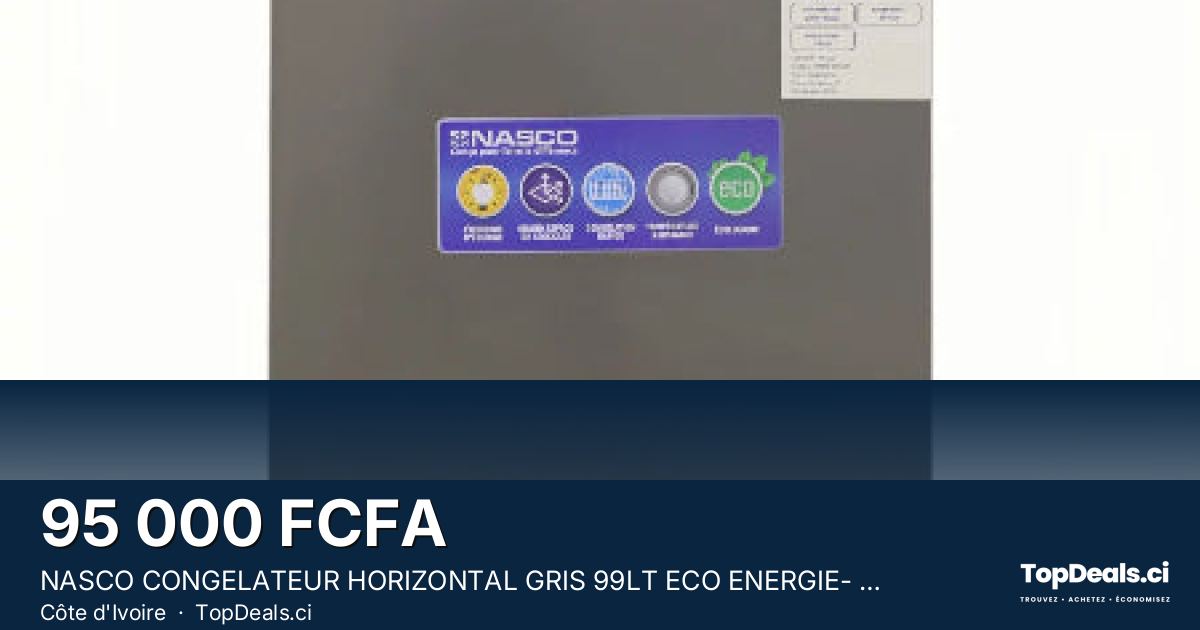 Aperçu du partage – NASCO CONGELATEUR HORIZONTAL GRIS 99LT ECO ENERGIE- NASCF-150-LM