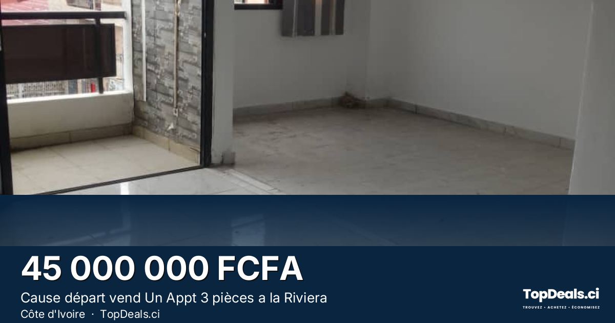 Aperçu du partage – Cause départ vend Un Appt 3 pièces a la Riviera