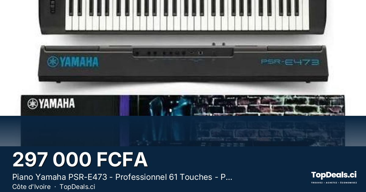 Aperçu du partage – Piano Yamaha PSR-E473 - Professionnel 61 Touches - Portable
