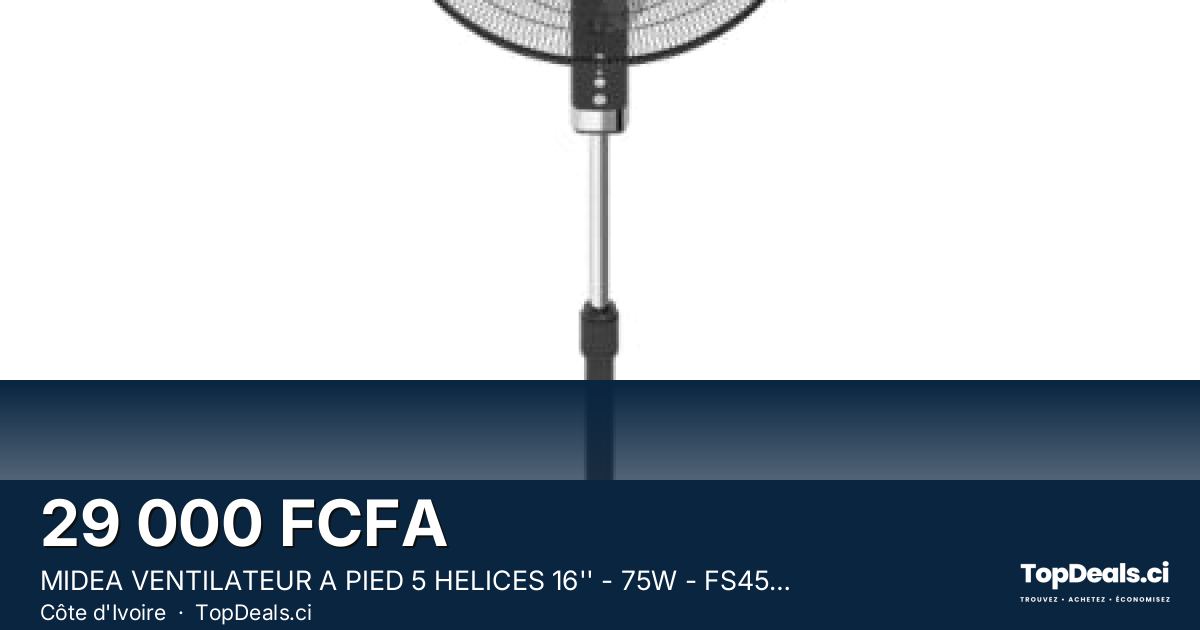 Aperçu du partage – MIDEA VENTILATEUR A PIED 5 HELICES 16'' - 75W - FS45-25MT
