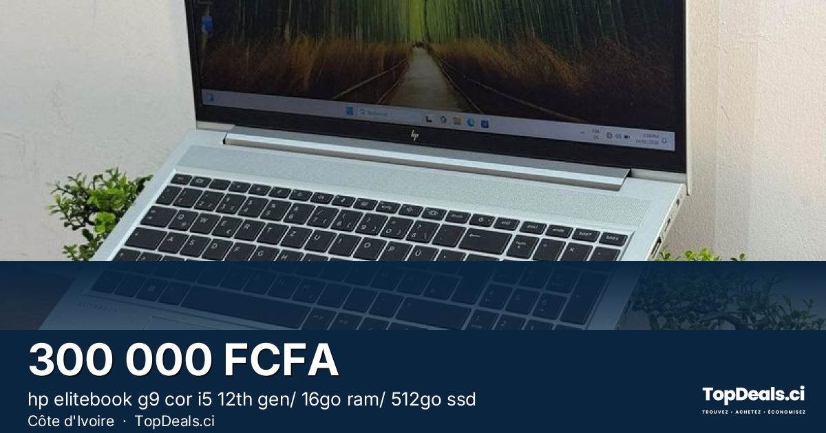 Aperçu du partage – hp elitebook g9 cor i5 12th gen/ 16go ram/ 512go ssd