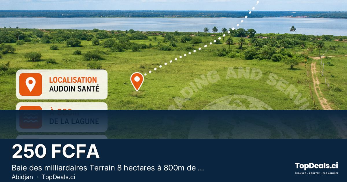 Aperçu du partage – Baie des milliardaires Terrain 8 hectares à 800m de la lagune 