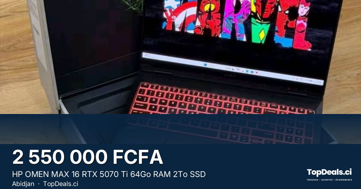 Aperçu du partage – HP OMEN MAX 16 RTX 5070 Ti 64Go RAM 2To SSD