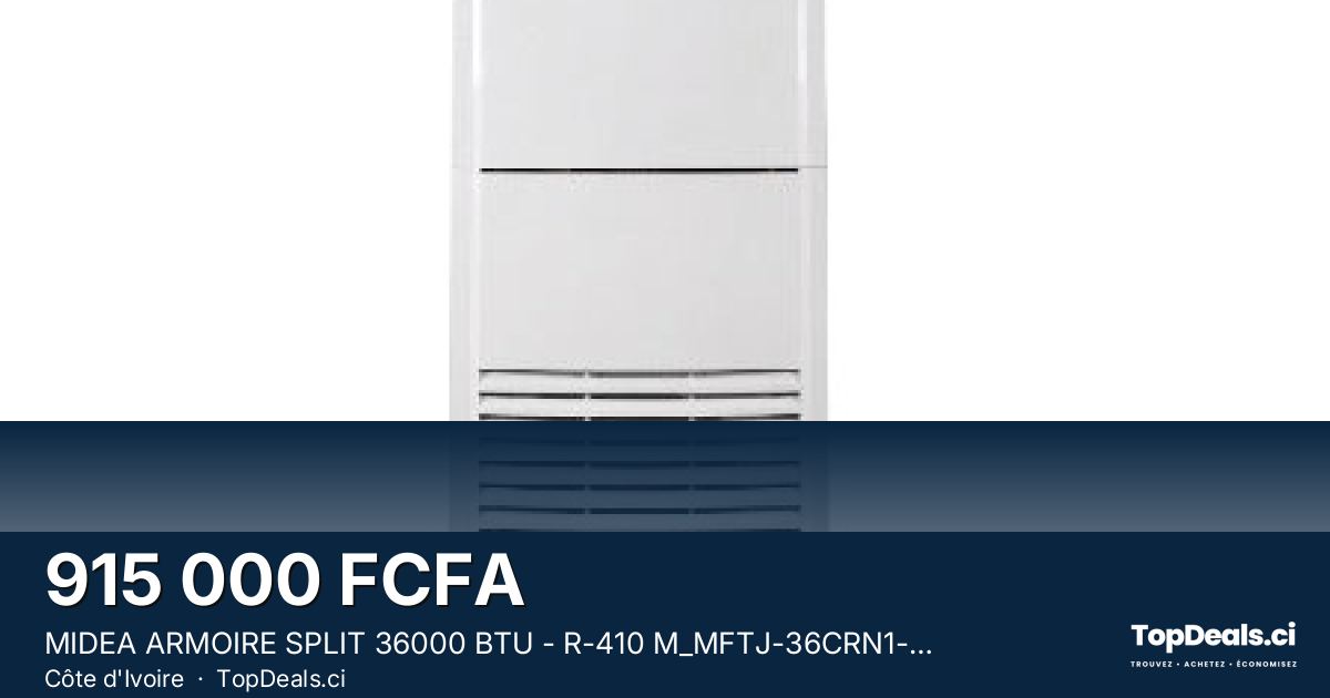 Aperçu du partage – MIDEA ARMOIRE SPLIT 36000 BTU - R-410 M_MFTJ-36CRN1-N