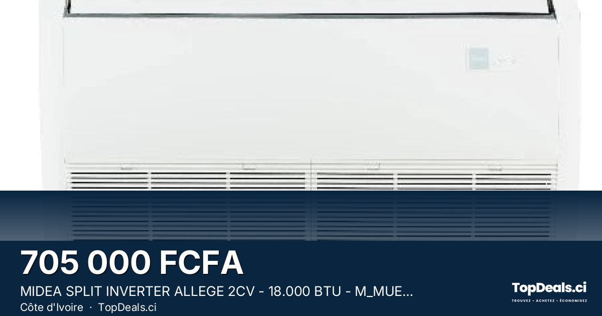 Aperçu du partage – MIDEA SPLIT INVERTER ALLEGE 2CV - 18.000 BTU - M_MUE-18HRFN1-N