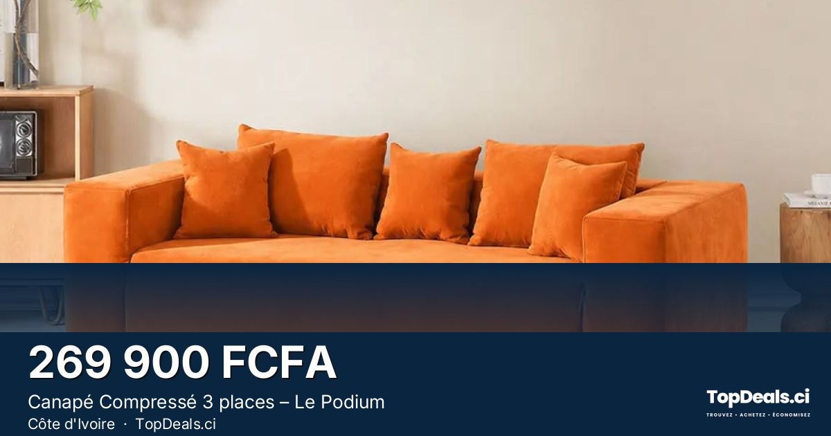 Aperçu du partage – Canapé Compressé 3 places – Le Podium