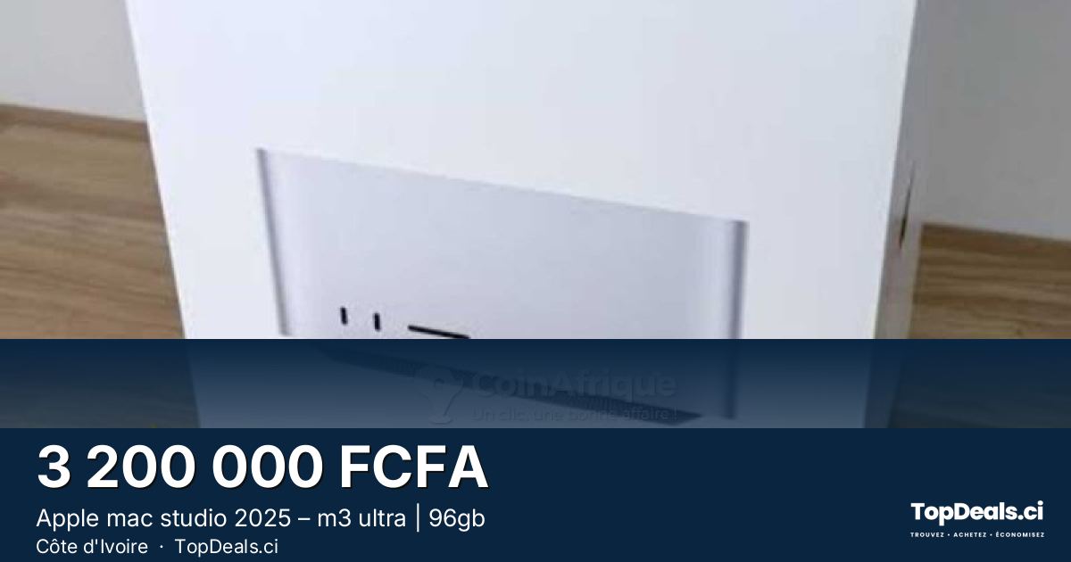 Aperçu du partage – Apple mac studio 2025 – m3 ultra | 96gb