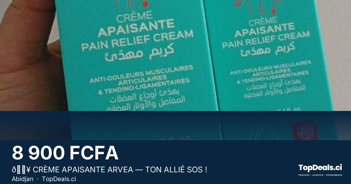 Aperçu du partage – 🔥 CRÈME APAISANTE ARVEA — TON ALLIÉ SOS !