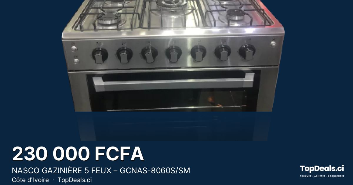 Aperçu du partage – NASCO GAZINIÈRE 5 FEUX – GCNAS-8060S/SM