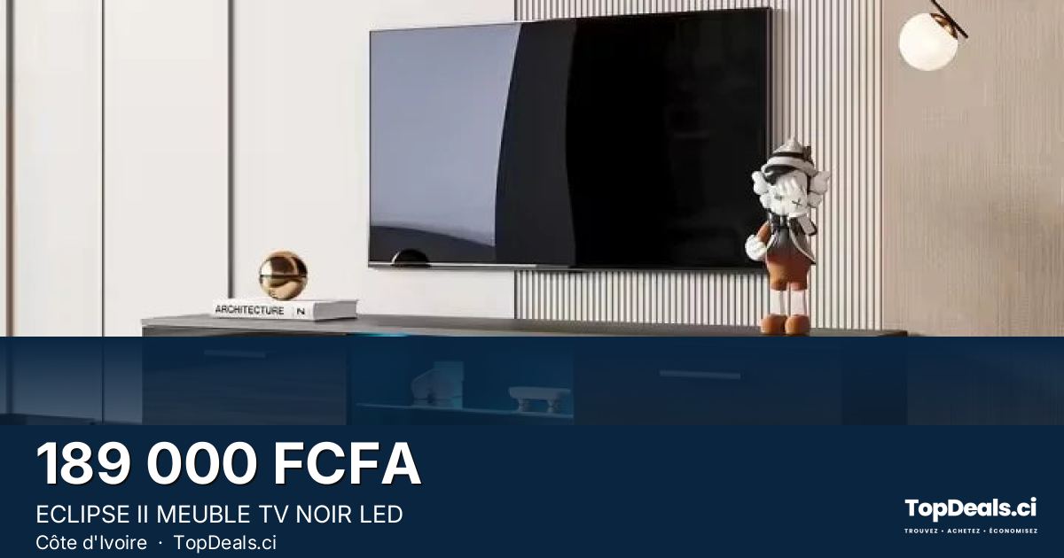 Aperçu du partage – ECLIPSE II MEUBLE TV NOIR LED