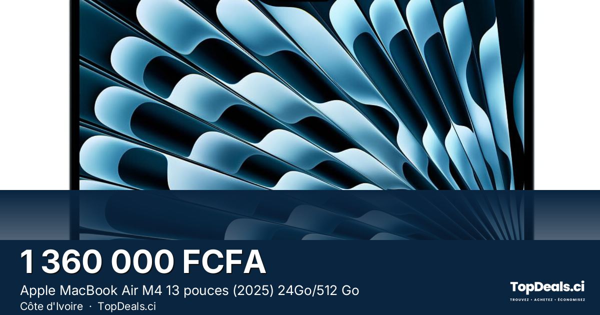 Aperçu du partage – Apple MacBook Air M4 13 pouces (2025) 24Go/512 Go