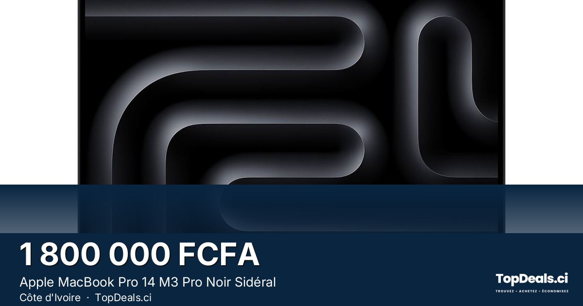 Aperçu du partage – Apple MacBook Pro 14 M3 Pro Noir Sidéral