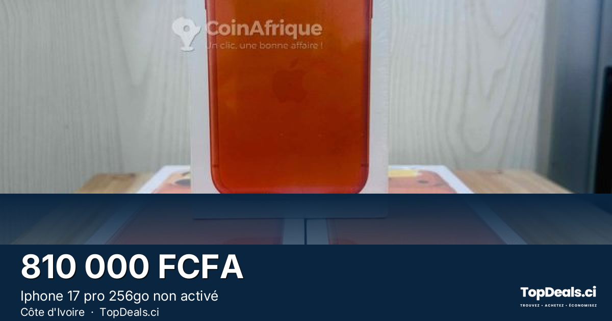 Aperçu du partage – Iphone 17 pro 256go non activé