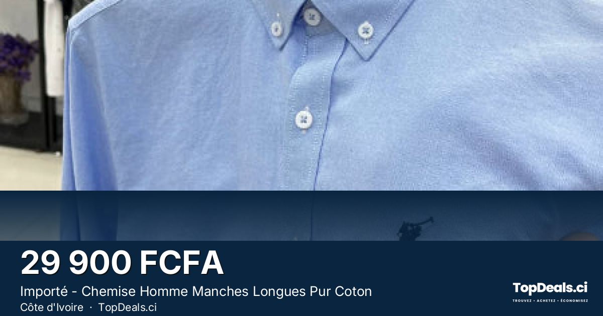 Aperçu du partage – Importé - Chemise Homme Manches Longues Pur Coton