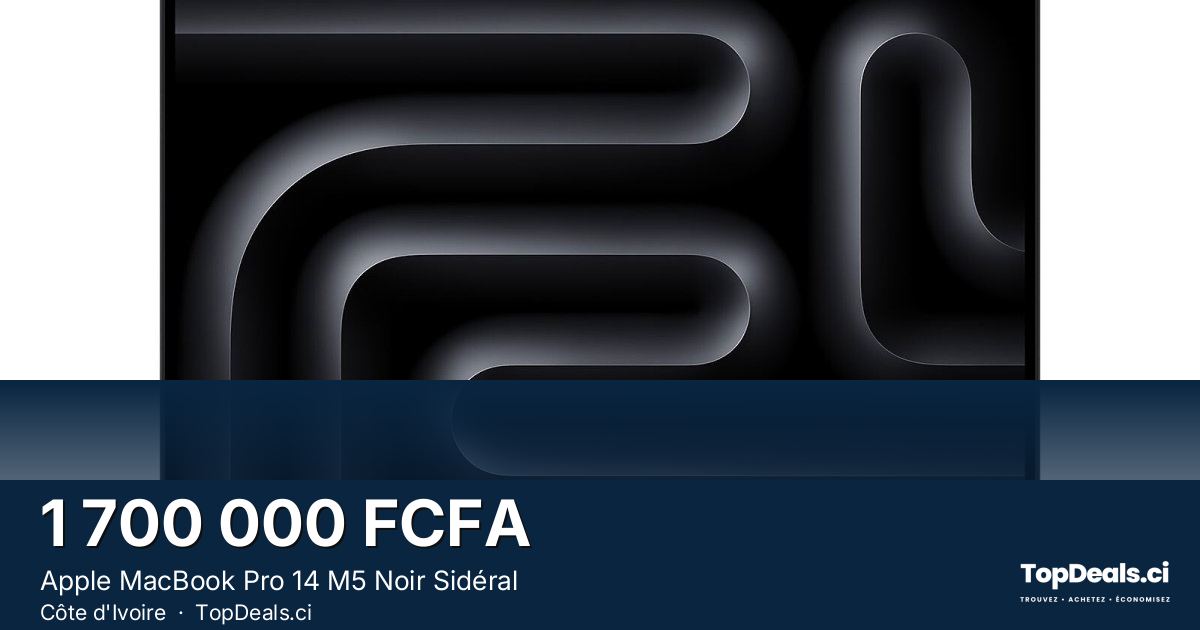 Aperçu du partage – Apple MacBook Pro 14 M5 Noir Sidéral