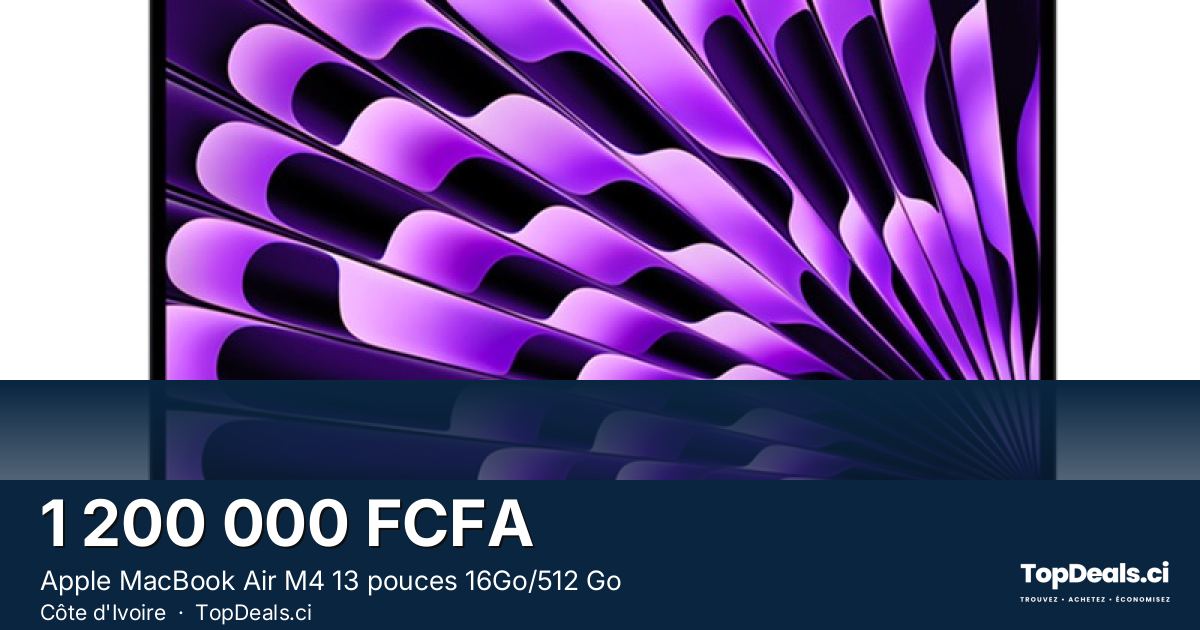 Aperçu du partage – Apple MacBook Air M4 13 pouces 16Go/512 Go
