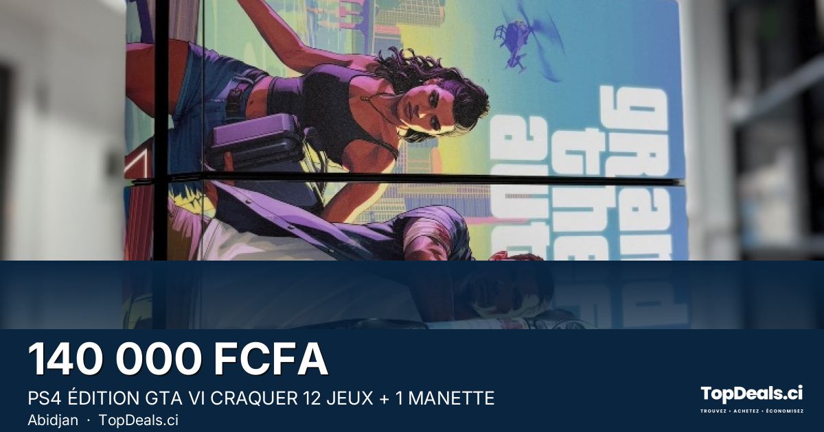 Aperçu du partage – PS4 ÉDITION GTA VI CRAQUER 12 JEUX + 1 MANETTE 
