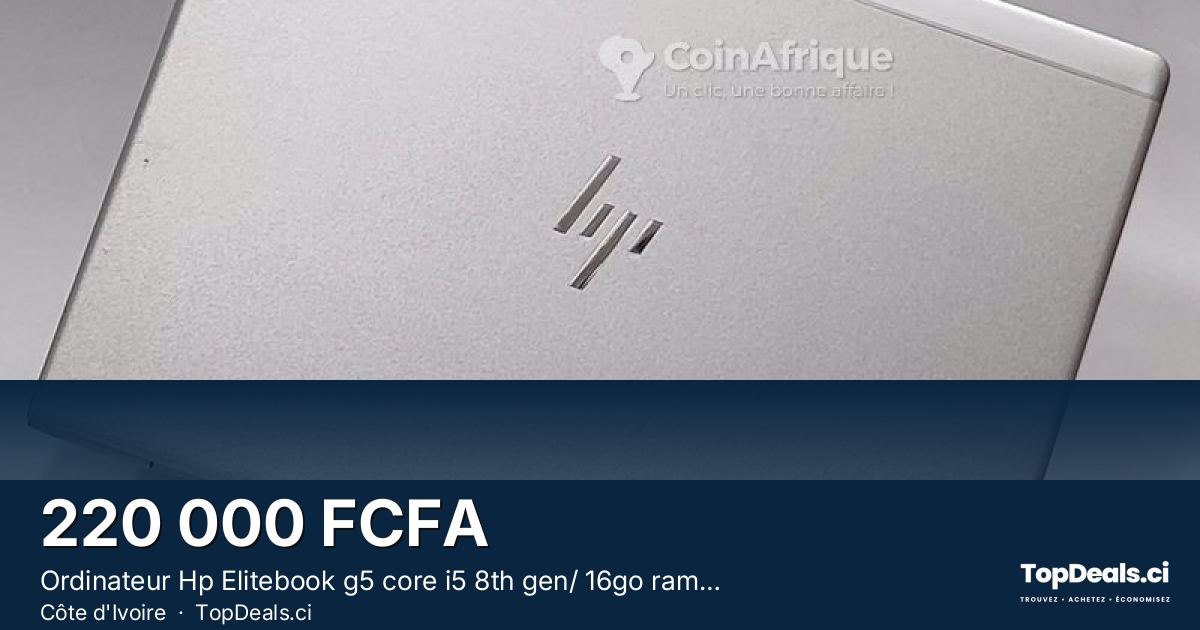 Aperçu du partage – Ordinateur Hp Elitebook g5 core i5 8th gen/ 16go ram/ 512go