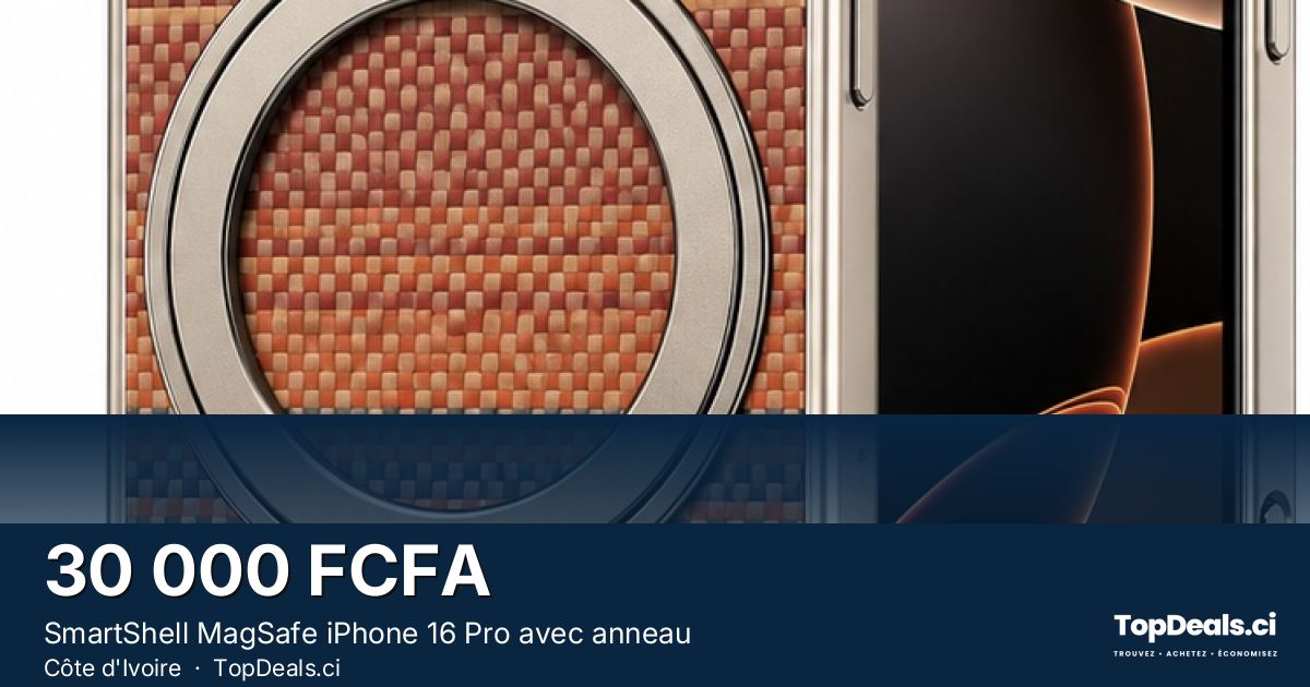Aperçu du partage – SmartShell MagSafe iPhone 16 Pro avec anneau