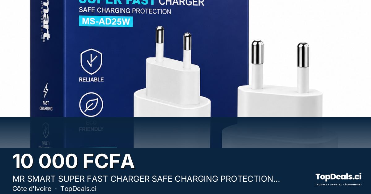 Aperçu du partage – MR SMART SUPER FAST CHARGER SAFE CHARGING PROTECTION 25W
